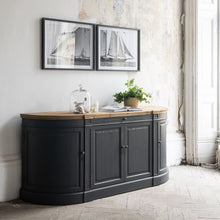 Load image into Gallery viewer, ROUNDED 4-DOOR CHARCOAL SIDEBOARD
