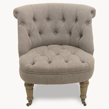 Load image into Gallery viewer, Soft Grey Curved Back Bedroom Chair
