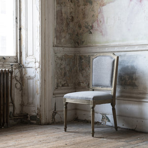 ST JAMES SOFT GREY FRENCH SQUARE DINING CHAIR