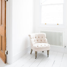 Load image into Gallery viewer, UPHOLSTERED CREAM OAK OCCASIONAL CHAIR

