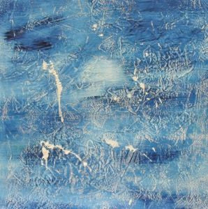 A Large Textured Abstract Canvas Original Painting by Kerrie Griffin Called Waves available from The Interior Co 