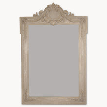 Load image into Gallery viewer, FRENCH STYLE WILTON DISTRESSED PAULOWINA WOOD MANTLE MIRROR
