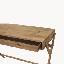 Load image into Gallery viewer, Bleached two draw reclaimed pine desk
