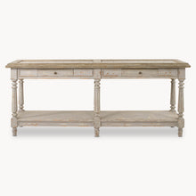 Load image into Gallery viewer, Large, Grey Oak and Stone top console table
